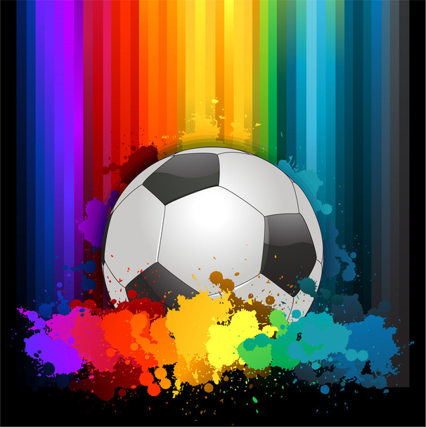Colorful soccer background - Vector, Image