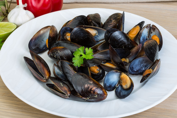 Mussels in the bowl - Photo, Image