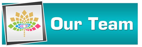 Our team text written over turquoise background. - Foto, Imagen
