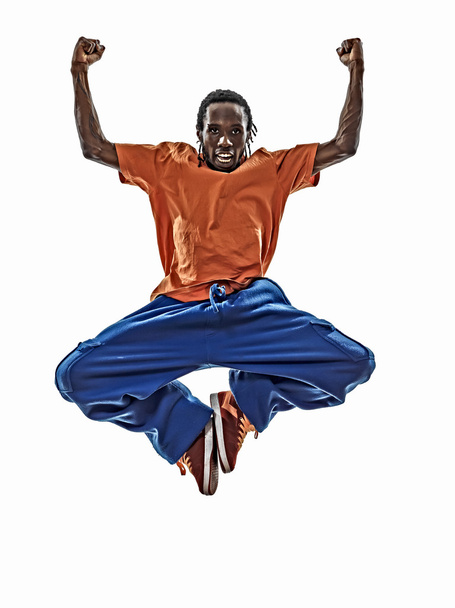 hip hop acrobatic break dancer breakdancing young man jumping si - Foto, Bild