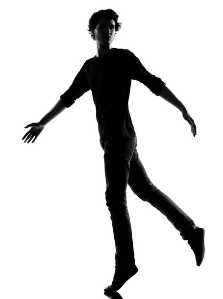 young man silhouette - Zdjęcie, obraz