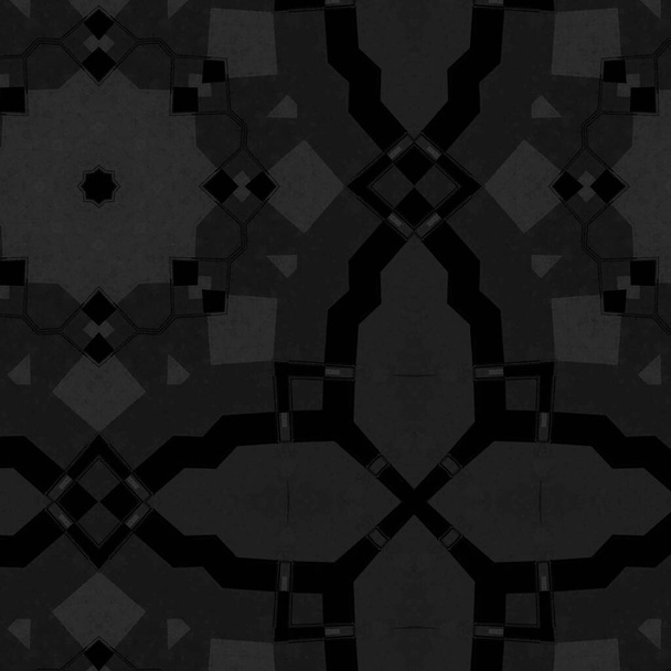 Grey tiles background with abstract ornament. Trendy background for interior design. - Foto, Imagen