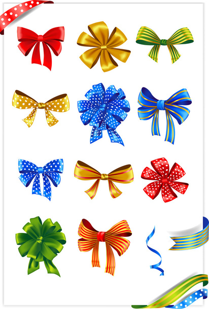 Gift bows set - Vector, Image