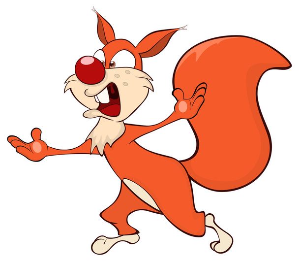 A squirrel character cartoon - Vector, Image