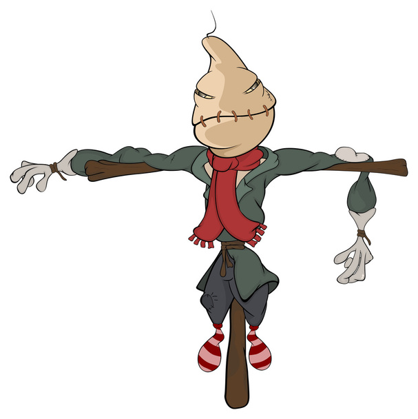 Cartoon scarecrow doll - Vektor, obrázek