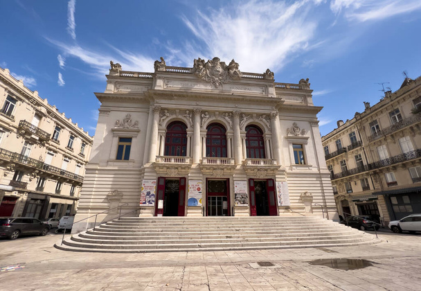 Italian-style theater from the end of the 19th century welcoming theater, dance and music performances, in Sete in Occitanie, France - Фото, изображение