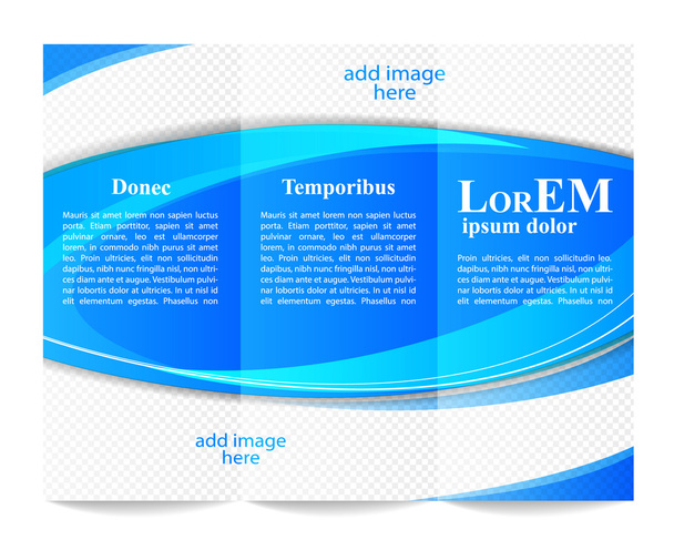 Tri-fold brochure template - Vector, Image
