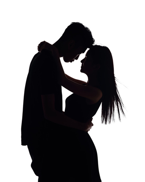 Silhouette of two lovers - Photo, Image