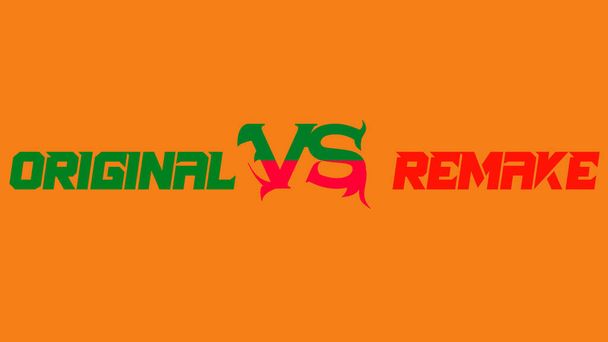 Оригінальний VS Remake Постер Текстовий лист Стильний шрифт HD Фото фон шпалери
  - Фото, зображення