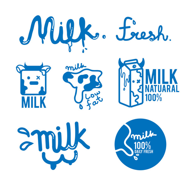 logo du lait dessin animé
 - Vecteur, image