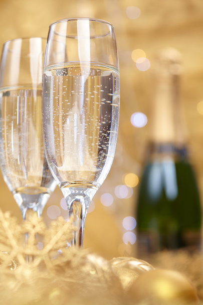 Yeni yıl partisinde şampanya - Fotoğraf, Görsel