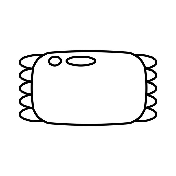 цукерки в обгортці льодяник значок стиль лінії ізольовані Векторні ілюстрації
 - Вектор, зображення