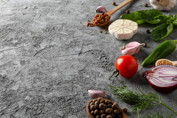 Concept of cooking, different spices, space for text - Fotografie, Obrázek