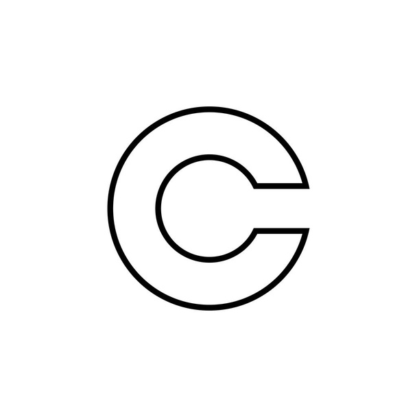 Copyright icon vector for web and mobile app. copyright sign and symbol - Vektör, Görsel