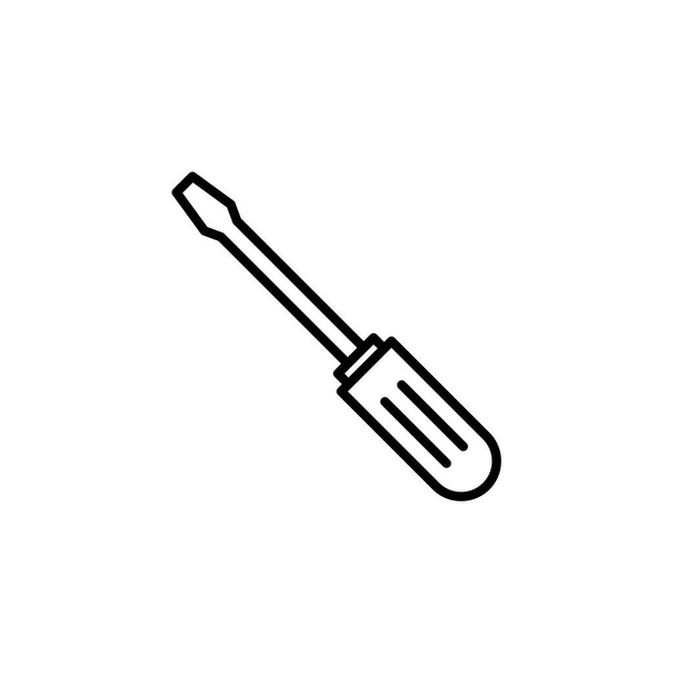 Screwdriver icon for web and mobile app. tools sign and symbol - Vektor, Bild