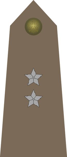 Shoulder pad NATO officer mark for the PODPORUCZNIK (SUB-LIEUTENANT) insignia rank in the Polish Land Forces - Вектор,изображение