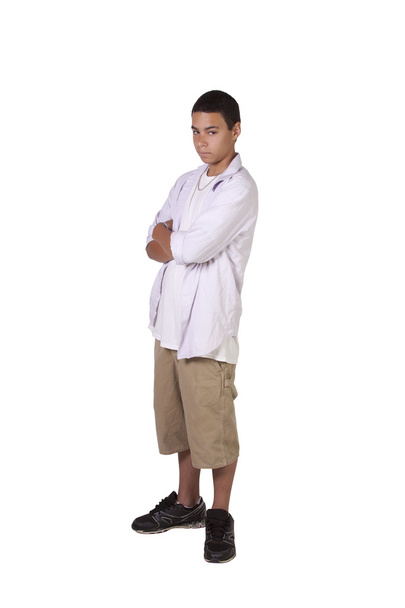 Hispanic Boy with his Arms Crossed - Foto, afbeelding