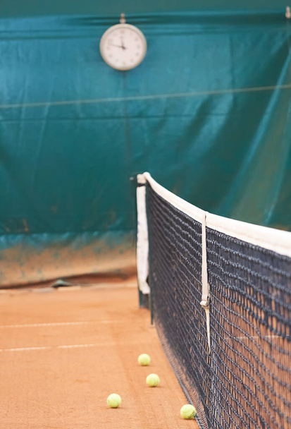 motion tennis ball over net - Photo, Image