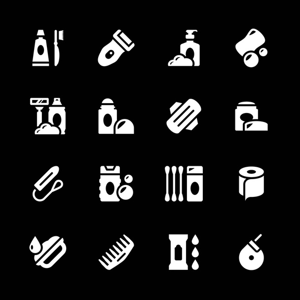 Set icons of hygiene - Vector, Image