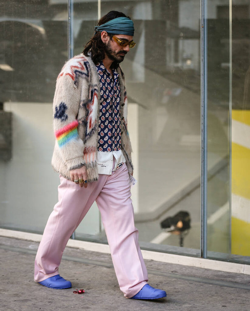 MILAN, Italy- January 16 2022: Giotto Calendoli on the street in Milan. - Foto, imagen