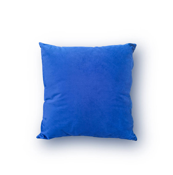 almohada azul sobre un fondo blanco
 - Foto, imagen