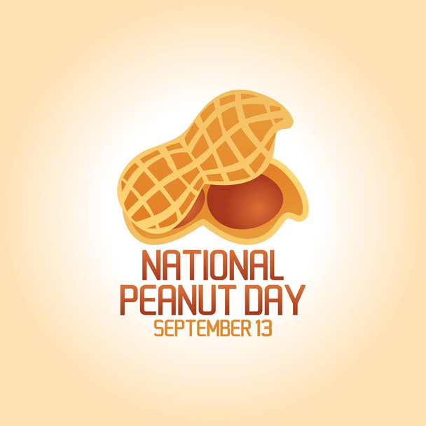 vector graphic of national peanut day good for national peanut day celebration. flat design. flyer design.flat illustration. - Vettoriali, immagini