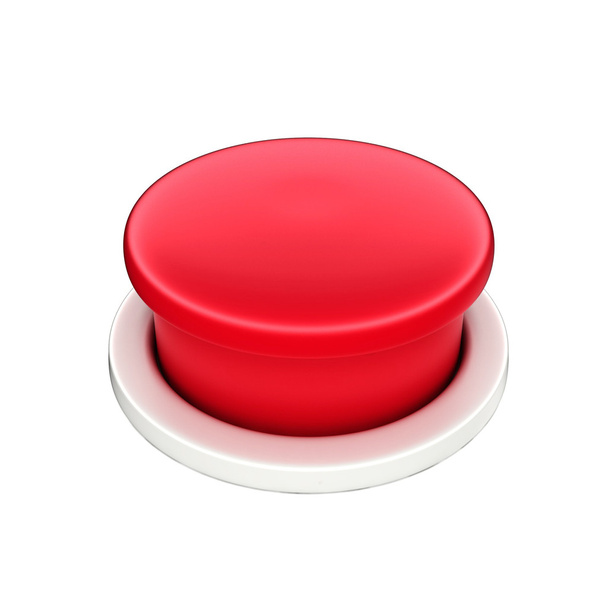 3d shinny and glossy red button - Foto, Imagen