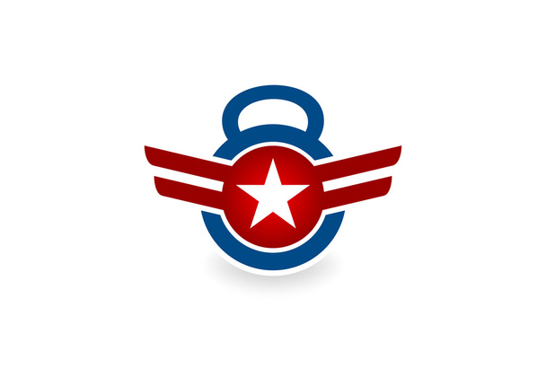 Logo étoile Fitness kettlebell centre
 - Vecteur, image