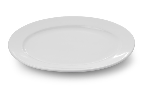 piatto bianco su sfondo bianco - Foto, immagini