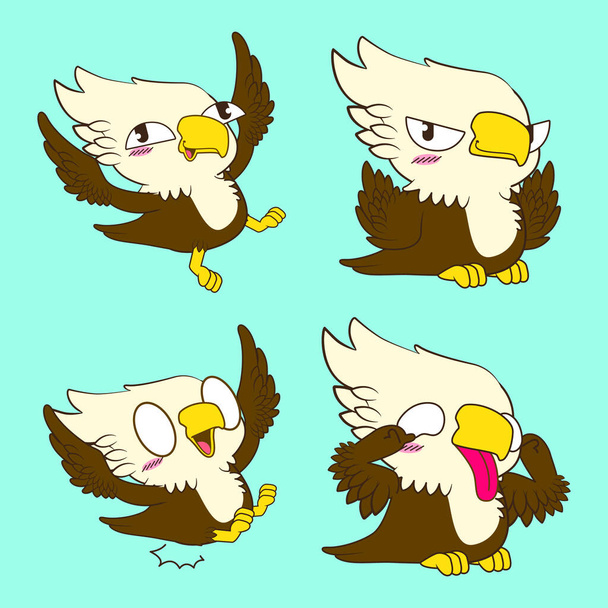 cute little eagle vector illustration - Fotoğraf, Görsel