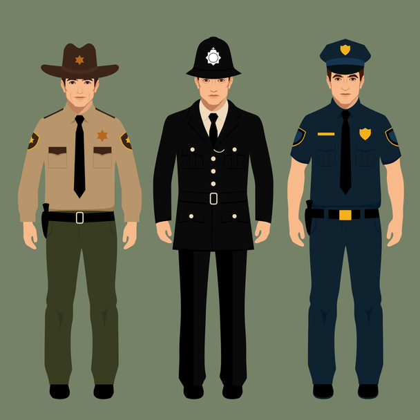Αστυνομικός και σερίφης - Διάνυσμα, εικόνα