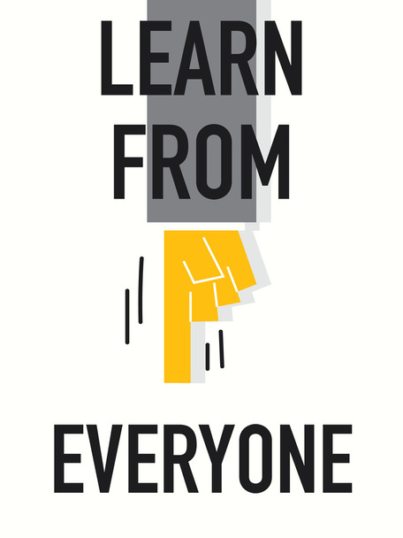 Words LEARN FROM EVERYONE - Vector, Image