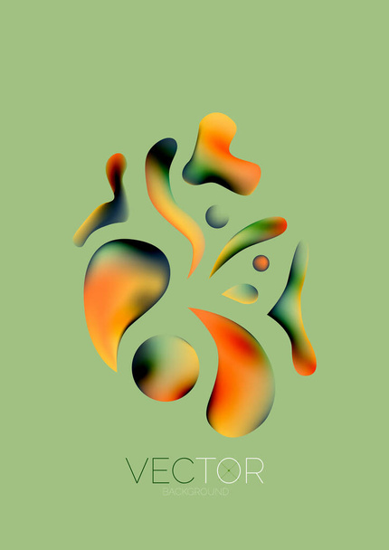 Fluid shapes vertical wallpaper background. Vector illustration for banner background or landing page - Vecteur, image