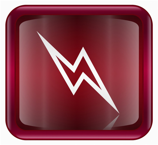 Lightning icon red - Фото, изображение