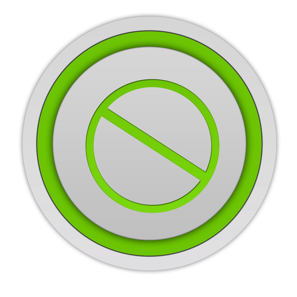 Ícone circular de proibição no fundo branco
 - Foto, Imagem