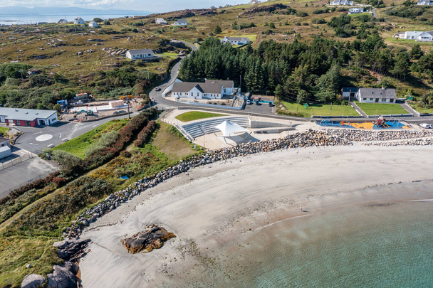 Aerial view of the new shorefront at Leabgarrow on Arranmore Island in County Donegal, Republic of Ireland - Valokuva, kuva