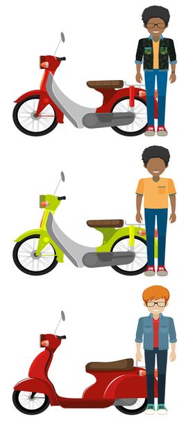 Karikatur Duschvorhang Gelbes Fahrrad-Muster