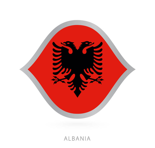 Albania national team flag in style for international basketball competitions. - Vecteur, image