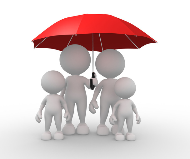 Family under umbrella - Foto, Imagem