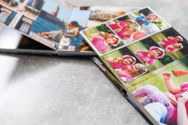 Photobook Album with Travel Photo on Table. - Photo, Image