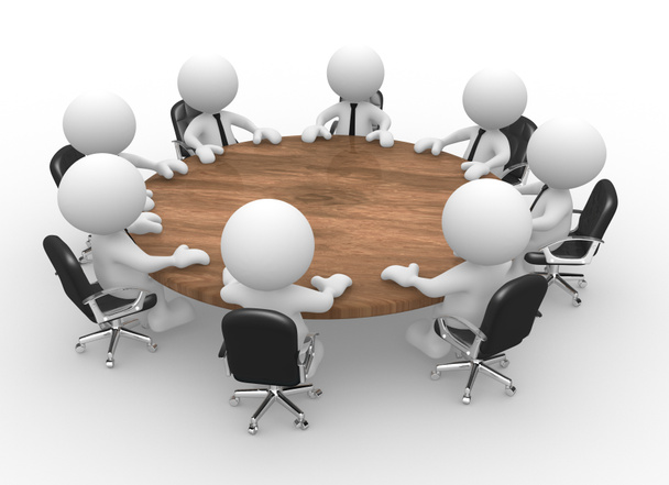 mensen uit het bedrijfsleven op conferentietafel - Foto, afbeelding