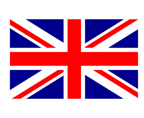 British United Kingdom Flag National Europe Emblem Symbol Icon Vector Illustration Abstract Design Element - Διάνυσμα, εικόνα