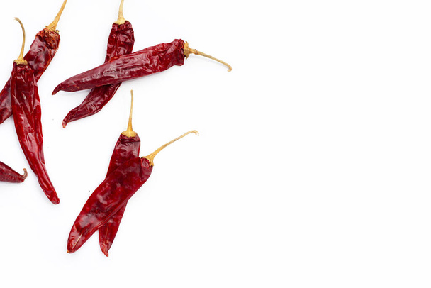 Hot red dried chili peppers - Fotoğraf, Görsel