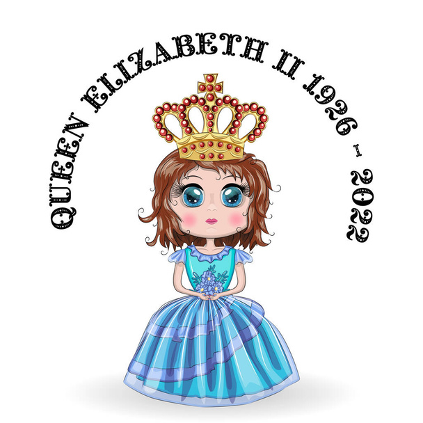 Queen Elizabeth II died 1926 - 2022 A tragic event, the end of an era. London, England, UK - Vector, Image
