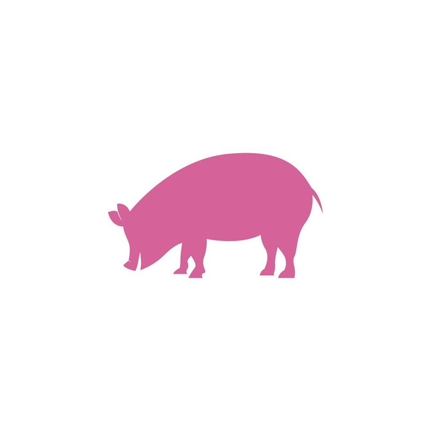 Pig icon logo design illustration template - Vector, Image
