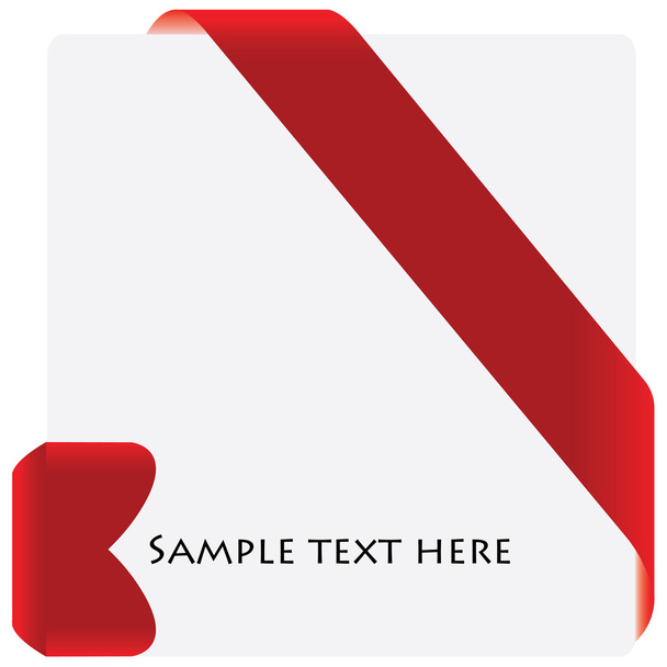 Red corner ribbon - Вектор,изображение