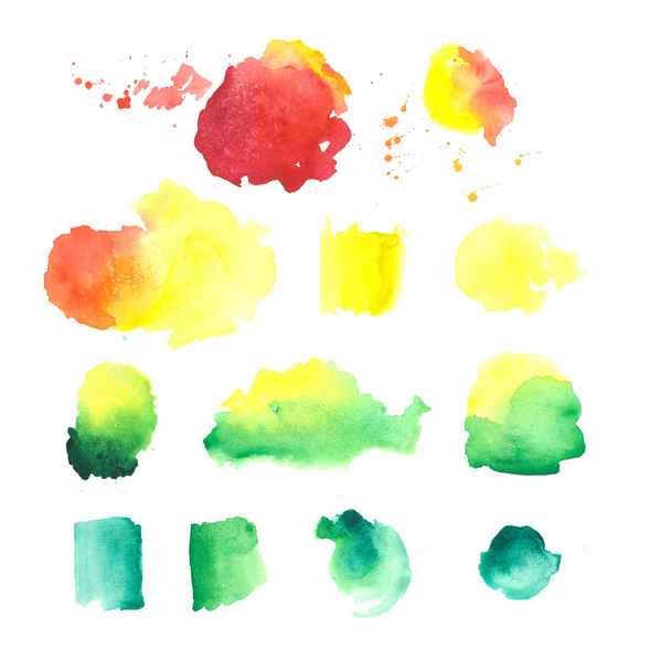 Watercolor blots - Photo, Image