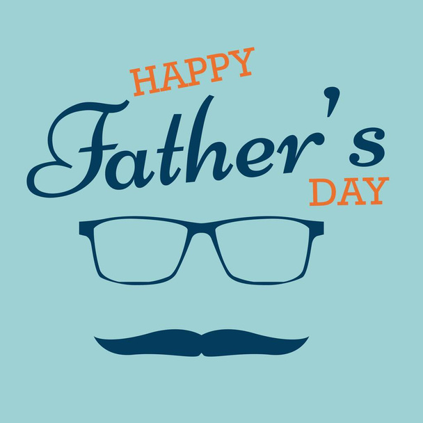Father's day blue background top design, vector illustration - Vettoriali, immagini