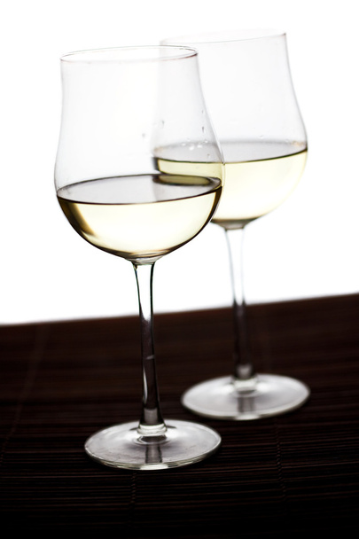 Glass of wine on a white background - Zdjęcie, obraz