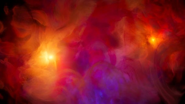宇宙における塵と雲の星間物質の3Dレンダリング - 写真・画像